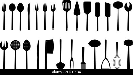 Set of kitchen tools, vector illustration Stock Vector