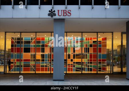 UBS financial services building in Manhattan NYC Stock Photo