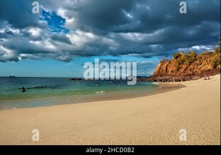 Beautiful Playa Conchal, a beach made of seashells, Guanacaste, Costa Rica Stock Photo