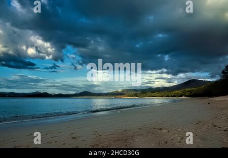 Beautiful Playa Conchal, a beach made of seashells, Guanacaste, Costa Rica Stock Photo