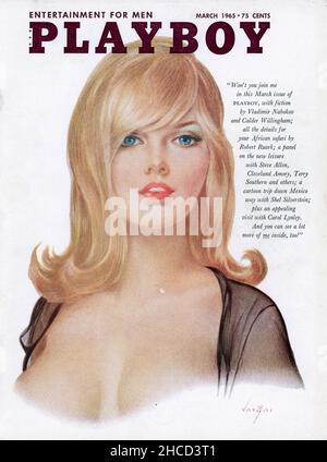 Vintage March 1965 issue of 'Playboy' Magazine cover, USA Stock Photo