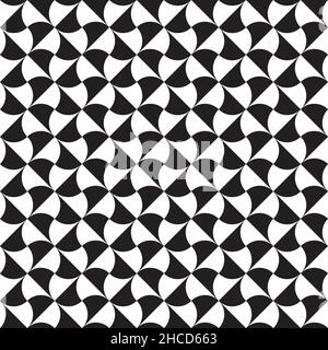 Seamless Art Deco Japanese leaf abstract vector pattern Stock Vector