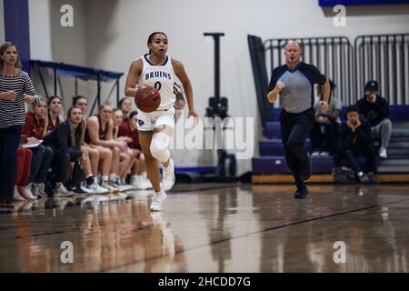 Bellevue University NAIA Women's College Basketball in Bellevue, Nebraska, USA Stock Photo