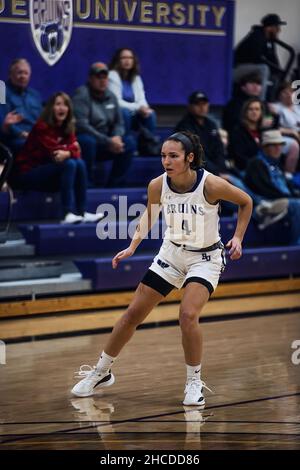 Bellevue University NAIA Women's College Basketball in Bellevue, Nebraska, USA Stock Photo