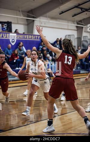 Bellevue University NAIA Women's College Basketball in Bellevue, Nebraska, USA Stock Photo