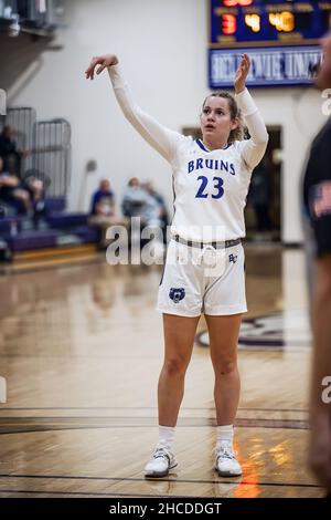 Bellevue University NAIA Women's College Basketball in Bellevue, Nebraska, USA Stock Photo