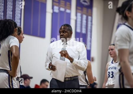 Bellevue University NAIA Women's College Basketball in Bellevue, Nebraska, USA Stock Photo