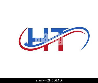 HT Letter Linked Business Logo. HT Logo Design. HT logo Design for Financial, Development, Investment, Real Estate And Management Company Vector Stock Vector