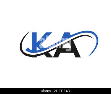 Initial KA Logo Design. KA Letter Linked Business Logo. KA logo Design for Financial, Development, Investment, Real Estate And Management Company Stock Vector