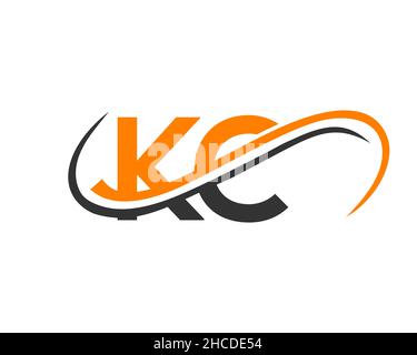 Linked Letter KC Logo Design vector Template. Creative Circle KC ...