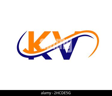 KV initial monogram logo design in a rectangular style with curved side  ideas Stock Vector Image & Art - Alamy