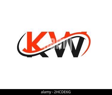 Lettering Wk Kw W K Monogram Typography Logo