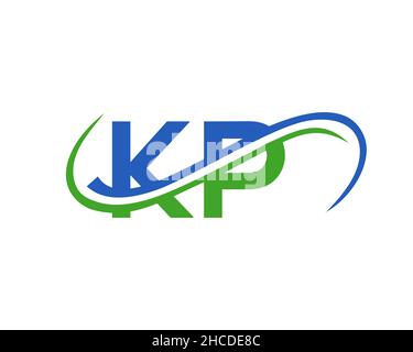 Initial KP Logo Design. KP Letter Linked Business Logo. KP logo Design for Financial, Development, Investment, Real Estate And Management Company Stock Vector