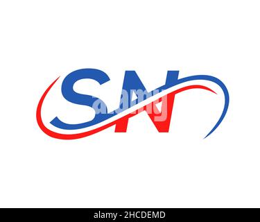 SN logo Design for Financial, Development, Investment, Real Estate And Management Company Vector Template. SN Letter Linked Business Logo. SN Logo Stock Vector