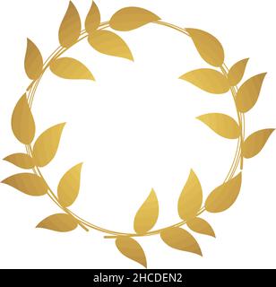 golden laurel wreath over white Stock Vector Image & Art - Alamy