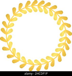golden laurel wreath design over white Stock Vector Image & Art - Alamy