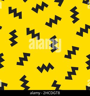 Memphis geometric seamless pattern. Abstract modern background with zigzag. Hipster cover for brochure. Fashion template in mamphis style. Vector patt Stock Vector
