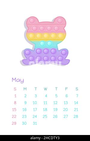 Pop it Pastel Calendrier 2023 Avec Fidget Jouets Chiffres. Illustration  Vectorielle En Style Popit Comme Jouet En Silicone à La Mo Illustration de  Vecteur - Illustration du enfant, conception: 250766399