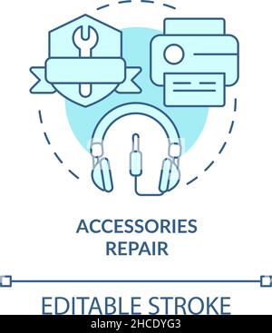 Accessories repair turquoise concept icon Stock Vector