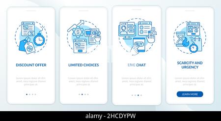 Landing page strategies onboarding mobile app screen Stock Vector Image ...