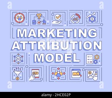 Attribution model word concepts banner. Digital marketing channels ...