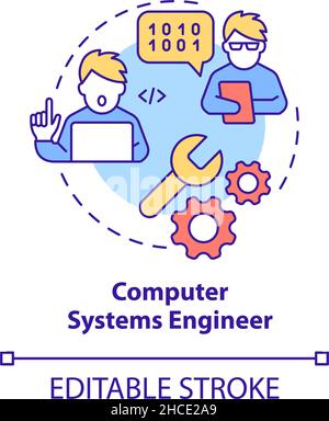 Computer hardware engineer abstract concept vector illustration Stock ...