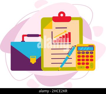 The composition is related to business and finance. Stock Vector