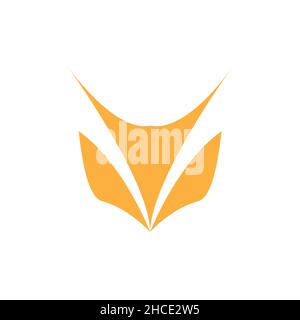 minimalist shape face fox logo design vector graphic symbol icon sign illustration creative idea Stock Vector