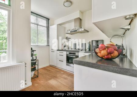 Interior of contemporary kitchen in modern house Stock Photo