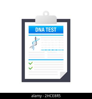 DNA testing, genetic diagnosis concept. Genetic engineering concept. Can use for web banner. Deoxyribonucleic acid. Vector illustration. Stock Vector