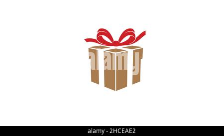 Gift Box logo Vector Symbol Design Illustration Stock Vector