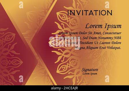 luxury background invitation template, with bright and modern colors, great for printing invitation cards, banners, social media posters Stock Vector