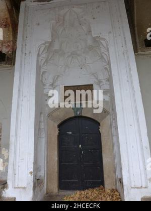 Alaca Imaret Mosque - Ishak Pasha Ottoman Mosque the 'colourful mosque', is a 15th-century, Thessaloniki, Greece Stock Photo