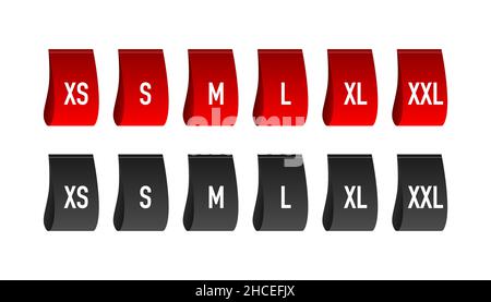 Clothing size labels line icon set isolated on white background.S, M, L,  XL, XXL 3XL 4XL labels 15388403 Vector Art at Vecteezy