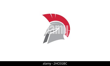 Creative Spartan Helmet Logo Design Vector Symbol Illustration Stock Vector