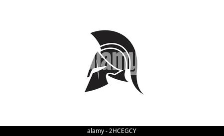 Creative Spartan Helmet Logo Design Vector  Icon Illustration Stock Vector