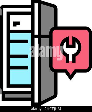 refrigerator repair color icon vector illustration Stock Vector