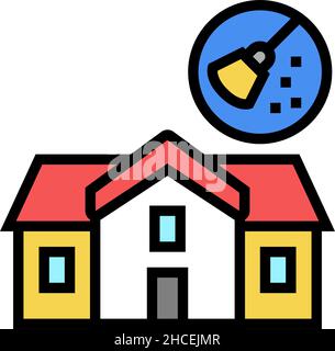 home organizing color icon vector illustration Stock Vector