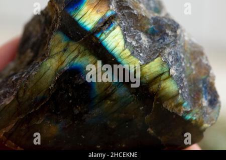 labradorite mineral specimen stone rock geology gem crystal Stock Photo