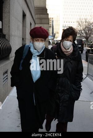 Isabel Maxwell (left) and Christine Maxwell, arriving at the federal