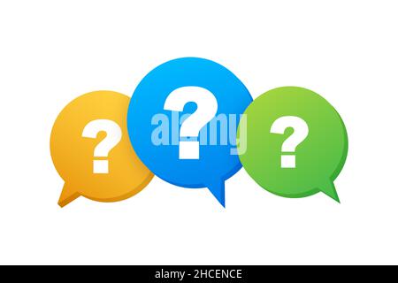 Color bubble with Question mark set. Vector stock illustration. Stock Vector