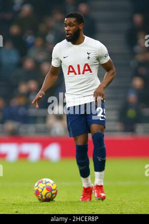 LONDON, England - DECEMBER 26: Tottenham Hotspur's Japhet Tanganga during Premier League between Tottenham Hotspur and Crystal Palace at Tottenham Hot Stock Photo