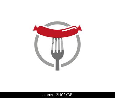 Sausage logo and symbol illustration vector design Stock Vector Image ...