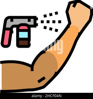 hand tan paint color icon vector illustration Stock Vector