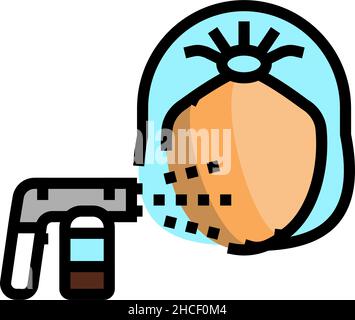 face tan paint color icon vector illustration Stock Vector