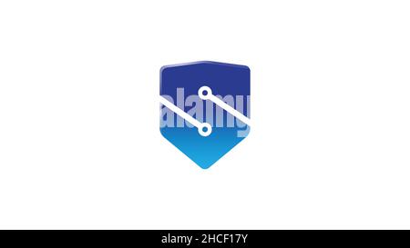 Creative modern data cloud shield logo design vector Stock Vector Image ...