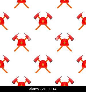 Vintage american illustration with red fire fighter tool. Pattern. Cartoon vector illustration. Logo, label. Stock Vector