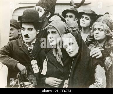 Charlie Chaplin in a scene from The Immigrant - 1917 Stock Photo