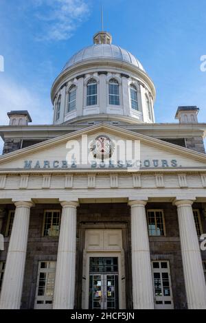 Canadian cities, facade of Marché Bonsecours, Bonsecours Market, National Historic Site of Canada, Rue Saint-Paul E, Vieux Montreal, Quebec, Canada Stock Photo