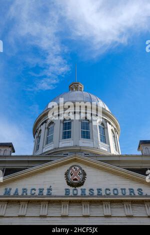 Canadian cities, facade of Marché Bonsecours, Bonsecours Market, National Historic Site of Canada, Rue Saint-Paul E, Vieux Montreal, Quebec, Canada Stock Photo